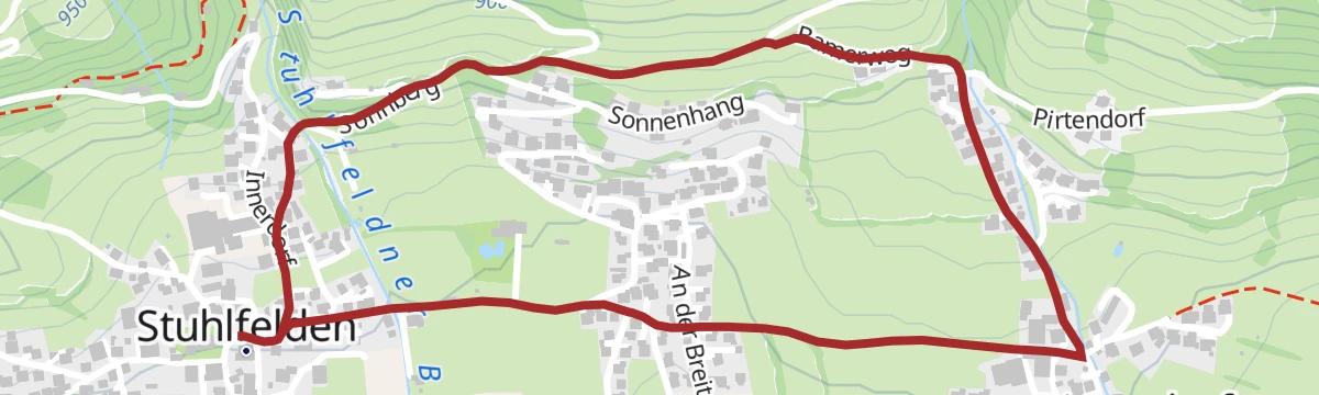 Route map: Stuhlfelden: Bamerrunde Wegnr. 16, 7